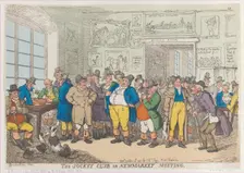 The Jockey Club or Newmarket Meeting, October 10, 1811., October 10, 1811. Creator: Thomas Rowlandson