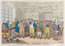 The Jockey Club or Newmarket Meeting, October 10, 1811., October 10, 1811. Creator: Thomas Rowlandson