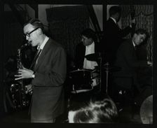 The John Cox Trio and Derek Humble playing at the Civic Restaurant, Bristol, 1955. Creator: Denis Williams