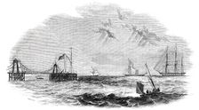 The "John O'Gaunt" being towed to destruction, 1844. Creator: Unknown