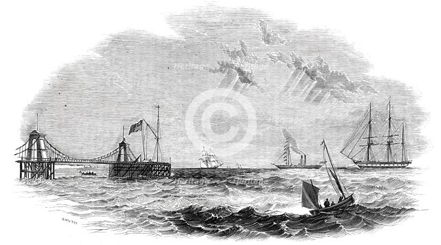 The "John O'Gaunt" being towed to destruction, 1844. Creator: Unknown.