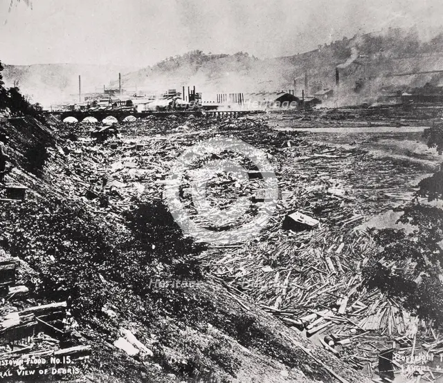 The Johnstown Flood disaster, Pennsylvania, USA, 31 May, 1889. Creator: Unknown.