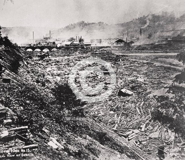 The Johnstown Flood disaster, Pennsylvania, USA, 31 May, 1889. Creator: Unknown.
