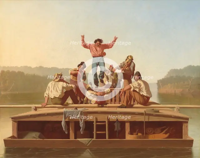 The Jolly Flatboatmen, 1846. Creator: George Caleb Bingham.