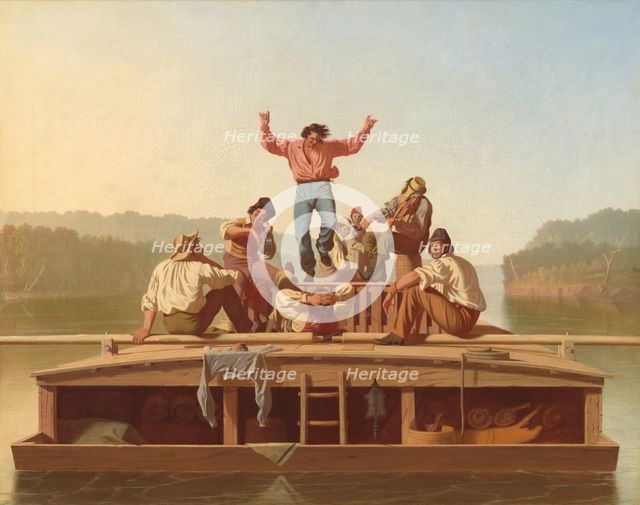 The Jolly Flatboatmen, 1846. Creator: George Caleb Bingham.