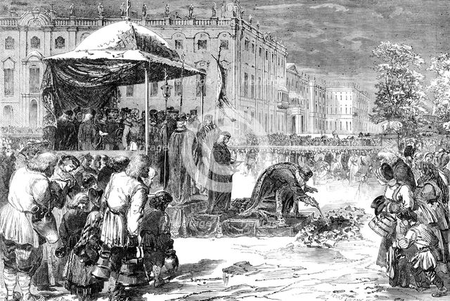 "The Jordan" Epiphany Custom at St. Petersburg, 1856.  Creator: Henry Duff Linton.