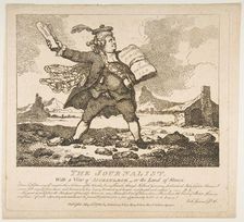 The Journalist, With a View of Auckinleck-or the Land of Stones (Picturesque Beaut..., May 15, 1786. Creator: Thomas Rowlandson