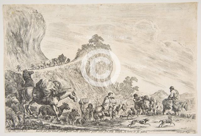 The Journey of Jacob in Egypt, ca. 1647. Creator: Stefano della Bella.