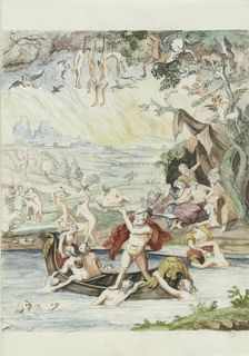 The journey of Prince Maurits in Charon's ferry, 1710-1720. Creator: Anon