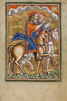 The Journey of the Magi; Illustrated Vita Christi, with devotional supplements, about 1190-1200. Creator: Unknown