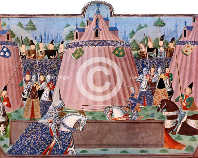 'The Jousts of St Inglevert', France, 1470-1475, (c1900-1920). Artist: Master of the Harley Froissart