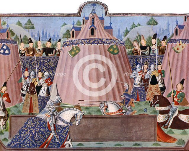 'The Jousts of St Inglevert', France, 1470-1475, (c1900-1920). Artist: Master of the Harley Froissart