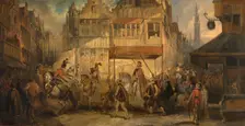 The Joyous Entry of the Duke of Anjou into Antwerp, 1840. Creator: Jan August Hendrik Leys