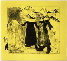 The Joys of Brittany, from the Volpini Suite: Dessins lithographiques, 1889., 1889. Creator: Paul Gauguin