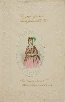 The Joys of Love (valentine), c. 1850. Creator: Unknown