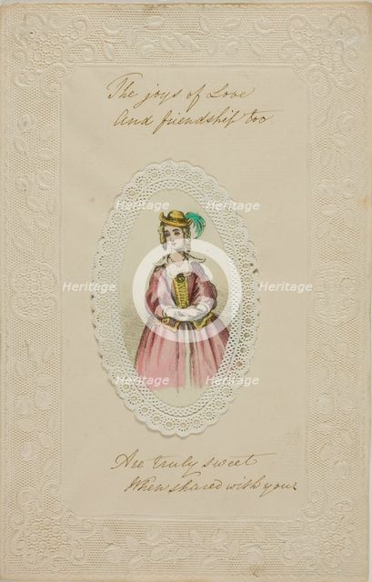 The Joys of Love (valentine), c. 1850. Creator: Unknown.