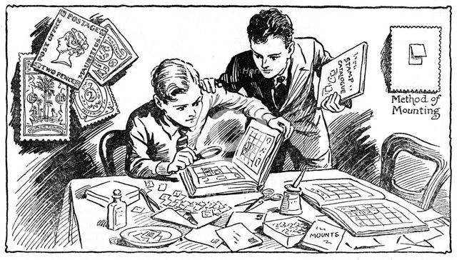 'The joys of stamp collecting', 1937. Artist: Unknown