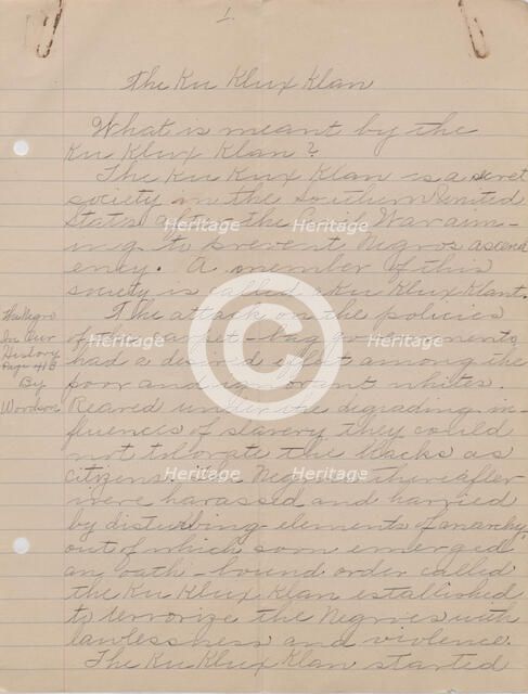 The Ku Klux Klan, 1940. Creator: Melinda O. Smith.