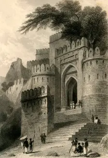 The Kulnhuttea Gate, Rotas Gur 1835. Creator: William Daniell