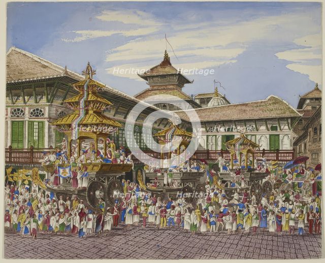 The Kumari Jatra, 1850-1863.  Creator: Unknown.