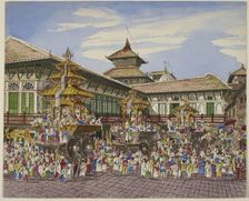 The Kumari Jatra, 1850-1863. Creator: Unknown