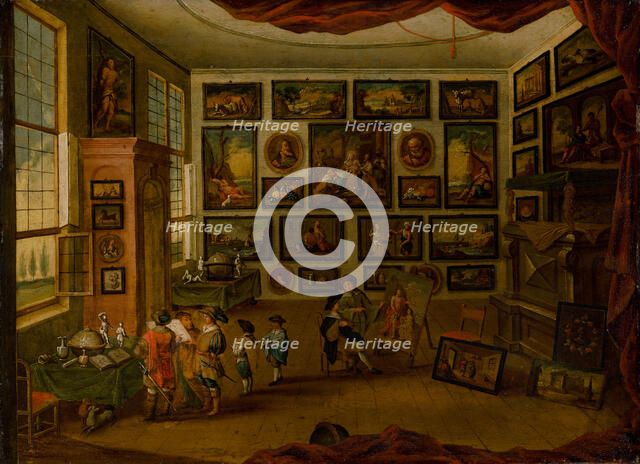 The Kunstkammer, First Half of 17th cen.. Creator: Jordaens, Hans III (1590-1643).