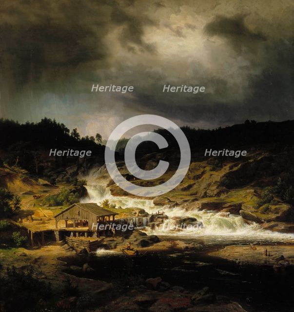The Kyro Rapids, 1854. Creator: Werner Holmberg.