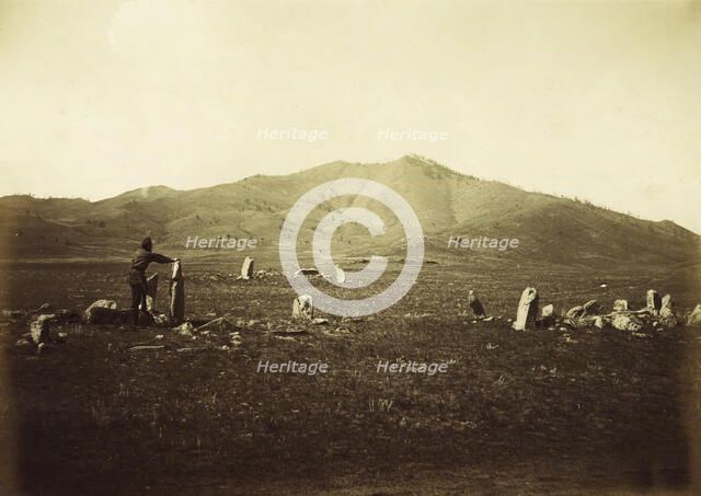 The Kachin Steppe. Mount Kokh-Takh (Blue Mountain), Where Sacrificial Offerings are Conducted, 1894. Creator: Unknown.