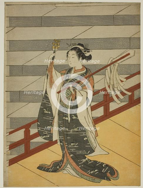 The Kagura Dancer, c. 1766. Creator: Suzuki Harunobu.