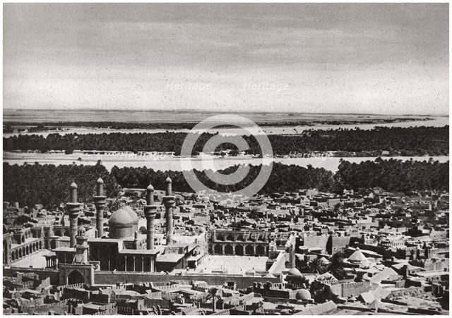 The Kadhimiya, the holy city near Baghdad, from an aeroplane, Iraq, 1925. Artist: A Kerim