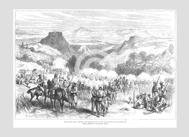 'The Kaffir War - Driving the Kaffirs out of the Iron Mount and Waterkloof', 1878.  Artist: Unknown.