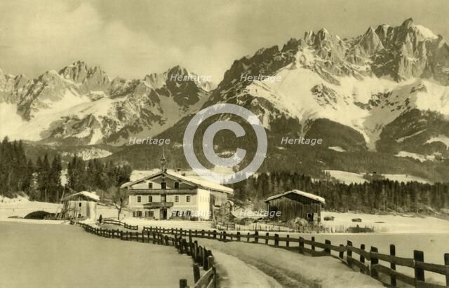 The Kaiser Mountains, Oberndorf, Tyrol, Austria, c1935.  Creator: Unknown.