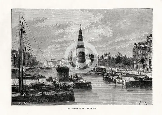 'The Kalkmarkt, Amsterdam', Holland, 1879. Artist: Taylor