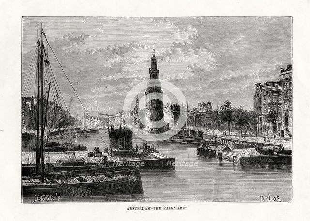 'The Kalkmarkt, Amsterdam', Holland, 1879. Artist: Taylor