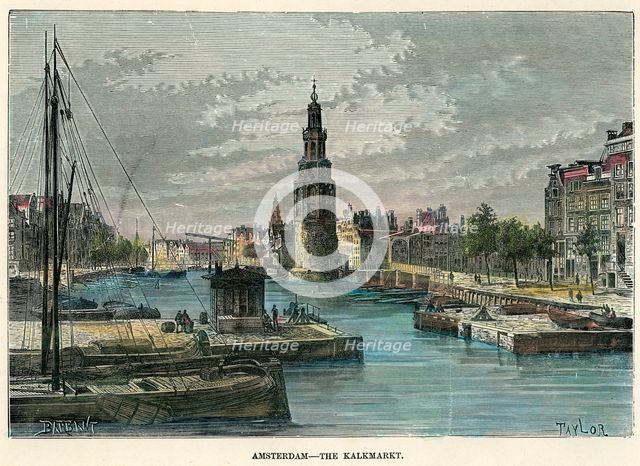 The Kalkmarkt, Amsterdam, Netherlands, c1880.Artist: Taylor