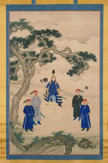 The Kangxi Emperor in Martial Attire. Hanging scroll, Second Half of the 17th cen.