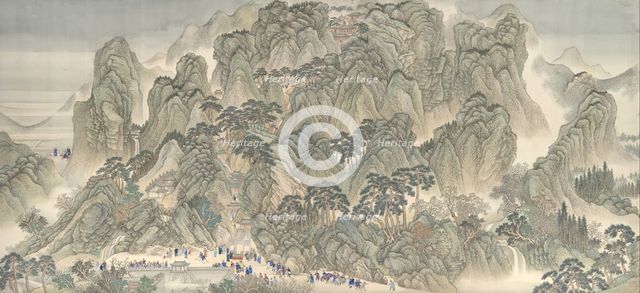 The Kangxi Emperor's Southern Inspection Tour, Scroll Three: Ji'nan to Mount Tai, datable to 1698. Creator: Wang Hui.