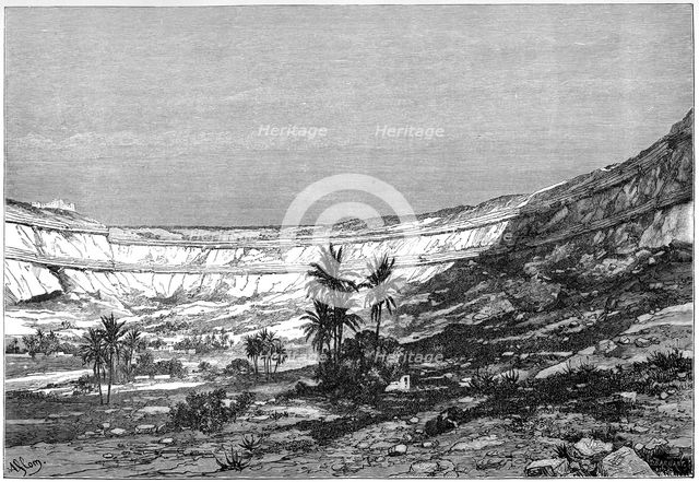 The Kasr-el-jebel Cirque, Syria, c1890. Artist: Charles Barbant