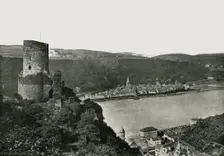 The Katz overlooking the Rhine, St Goarshausen, Germany, 1895. Creator: Francis Frith & Co