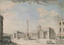 The Kazan Cathedral in Saint Petersburg, c. 1800. Artist: Voronikhin, Andrei Nikiforovich (1759-1814)