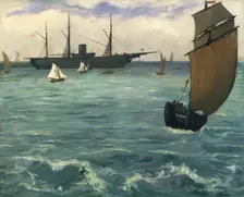 The "Kearsarge" at Boulogne, 1864. Creator: Edouard Manet