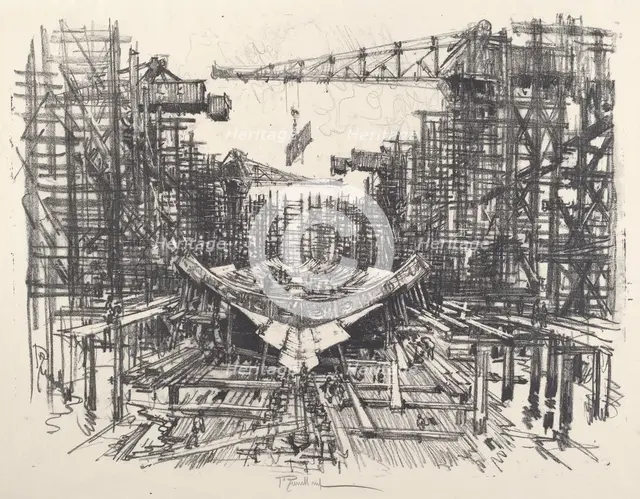 The Keel, 1917. Creator: Joseph Pennell.