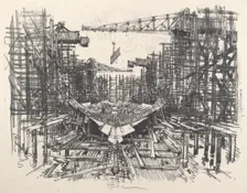 The Keel, 1917. Creator: Joseph Pennell