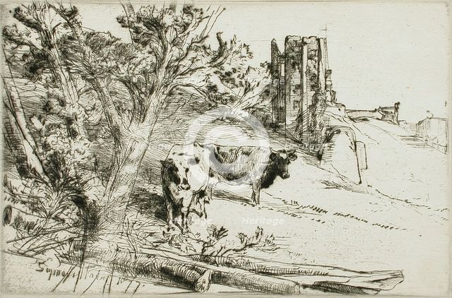 The Keep, 1877. Creator: Francis Seymour Haden.