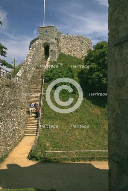 The keep, Carisbrooke Castle, Isle of Wight, 1997. Artist: N Corrie