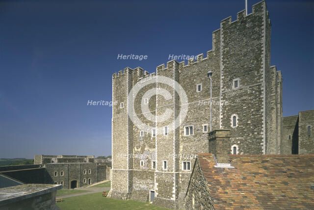 The Keep, Dover Castle, Kent, 1997. Artist: N Corrie