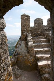 The keep of the Castelo dos Mouros, Sintra, Portugal, 2009. Creator: Samuel Magal