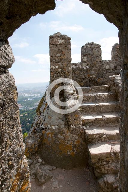 The keep of the Castelo dos Mouros, Sintra, Portugal, 2009. Creator: Samuel Magal.