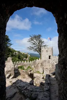 The keep of the Castelo dos Mouros, Sintra, Portugal, 2009. Creator: Samuel Magal