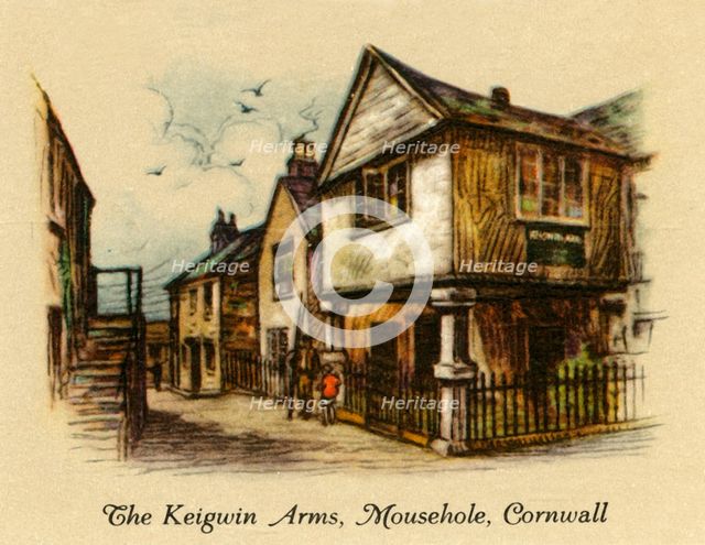 'The Keigwin Arms, Mousehole, Cornwall', 1936.   Creator: Unknown.